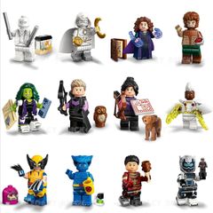 LEGO Marvel Series 2 Mini Figures: Complete Set with 12 Mini Figures: Beast Wolverine Moon Knight Hawkeye - Superheroes 71039