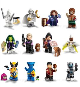 LEGO Marvel Series 2 Mini Figures: Complete Set with 12 Mini Figures: Beast Wolverine Moon Knight Hawkeye - Superheroes 71039