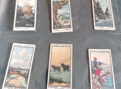 Dublin locations from Jack B. Yeats Designed Cigarette Cards 'Irish Place Names'