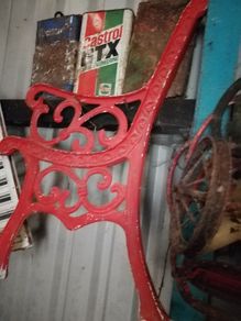 Antique cast iron garden bench ends