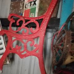 Antique cast iron garden bench ends