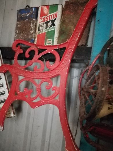 Antique cast iron garden bench ends