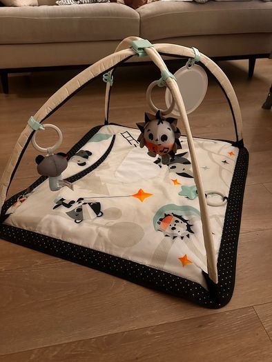 Tiny Love Newborn Play Gym | Black & White Baby Activity Mat with Hanging Toys