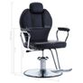 Executive And Adjustable  faux leather  upholstery barber Chair Hairdressing Equipment Operating Chair Black Image 6
