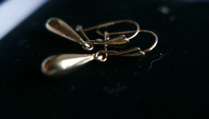 Vintage 9ct Gold 375 Drop Earrings 0,56g