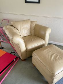 leather one seater
