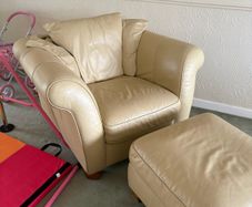 leather one seater