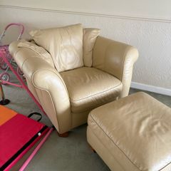 leather one seater