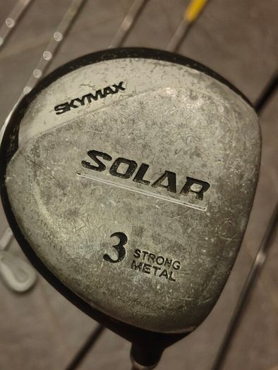 golf clubs trolley and bag