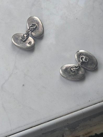 sterling s8lver and enamel cufflinks