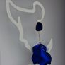 Royal Blue & Gold Strand Petal Tassel Earrings Image 4