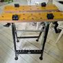 HBM Machines Heavy-Duty Adjustable Portable Workbench Image 2