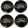 4x Ford Black 54mm Alloy Wheel Hub Centre Caps Badges Mondeo Fiesta, Galaxy, Kuga Image 2