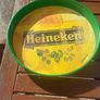 Heineken metal beer tray ,,buyer collects or pays postage thank you, see pictures for condition ,used ,sold as is,nice in any home bar etc Image 8