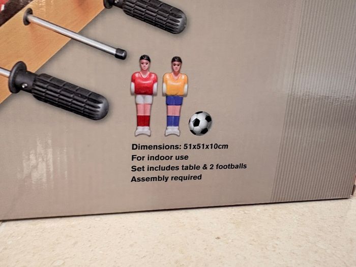pool table and  football table