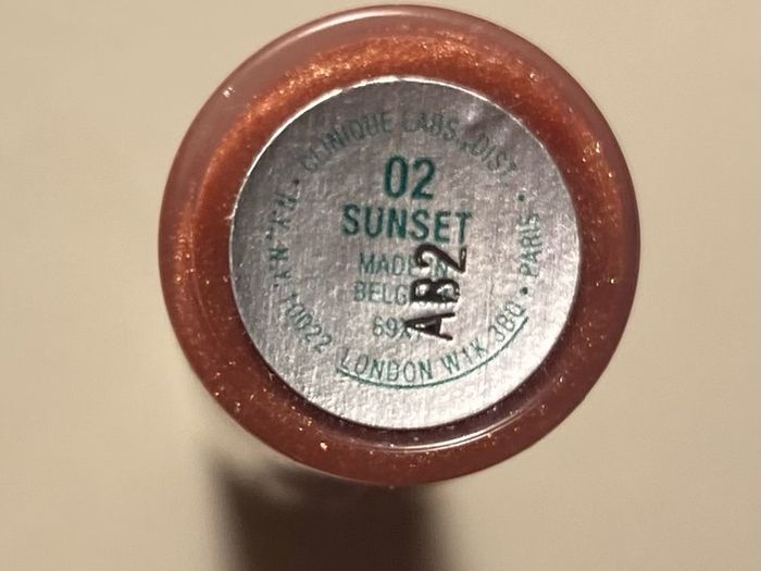 Clinique Long Lasting Glosswear for Lips Sheer Shimmers 02 Sunset Discontinued Rare Brand New