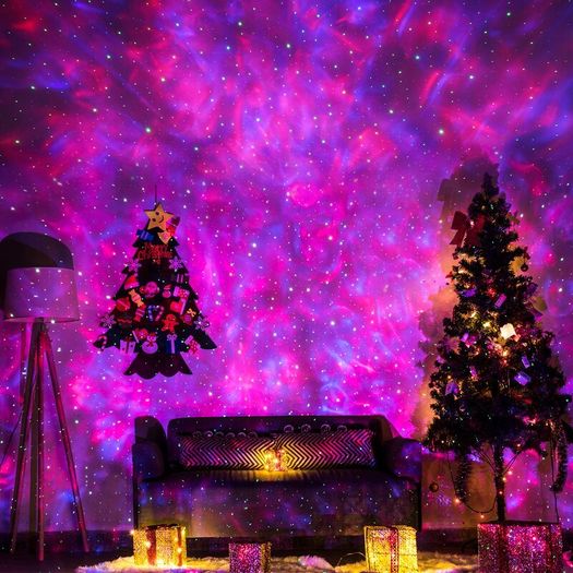 Bluetooth speaker with LED Projection Lamp Galaxy Star Projector Night Light Lamp Ocean Starry Nebula/ Laser Star/ Moon Projection, USB Charging, for Wedding, Party, Kids Room, Birthday