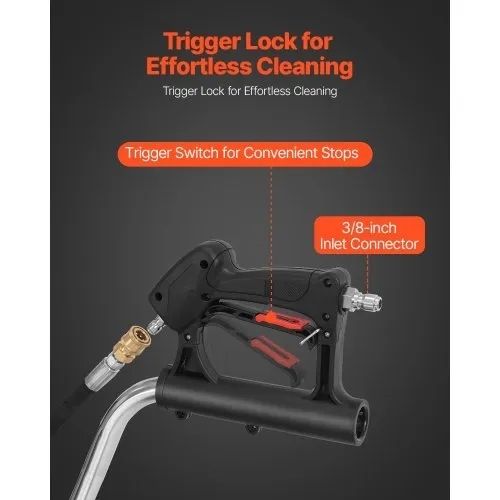 20" Pressure Washer Surface Cleaner, Stainless Steel Pressure Washer Attachments with 4 Wheels, 4500 Max PSI, 3/8 Quick Connector, 2 Spray Nozzles