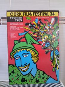 Cork Film Festival. Authentic Original Poster From 1989. Not A Modern Day Remake.  Collect In Dublin Or Receive Via Post.