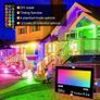 NEW SALE | 50W LED Floodlight Outdoor, Colour Changing Flood Lights with Remote Control, 12 RGB Colours, Timing, 4 Modes, IP66 Waterproof, UK 3-Plug, 2 Pack Image 5