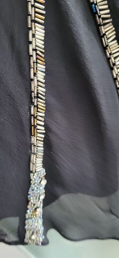 NOCTURNE 100% Silk Beaded Cocktail Dress Sz 12UK(Fit 10-12UK) - Rrp 695 (New)