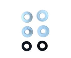 White plastic eyelets  12mm - 10 pk