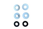 White plastic eyelets  12mm - 10 pk