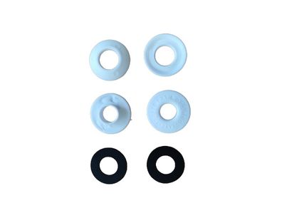 White plastic eyelets  12mm - 10 pk