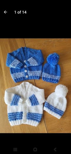 Handknit Baby Cardigans and blankets