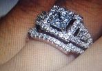 Sterling Silver Engagement and Wedding Ring Set