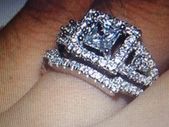 Sterling Silver Engagement and Wedding Ring Set