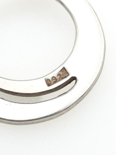 Vintage 925 Sterling Silver Geometric Modernist Pendant