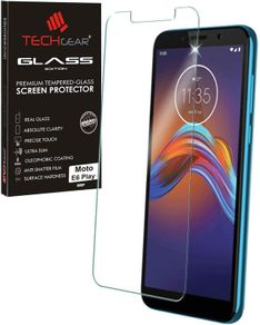 TECHGEAR Moto E6 Play GLASS Edition Genuine Tempered Glass Screen Protector [2.5D Round Edge] [9H Hardness] [Crystal Clarity] [Scratch-Resistant] [No-Bubble] Compatible for Motorola Moto E6 Play