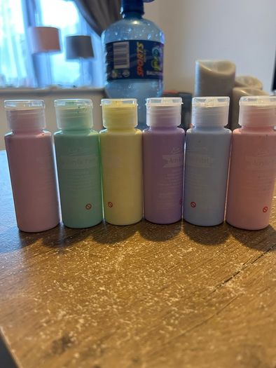 glitter and paint