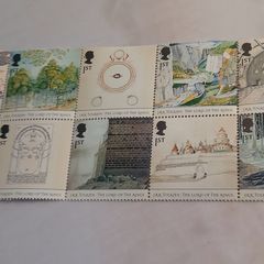 10 x LOTR stamps, unused, D18 post 3e