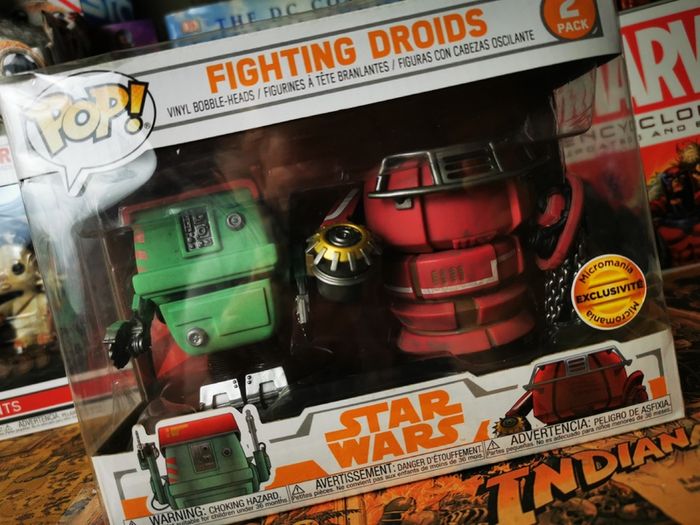 Fighting Droids 2 Pack Bubble Heads ! Funko POP Figures ! Micromania Exclusive ! Star Wars ! 2018 !