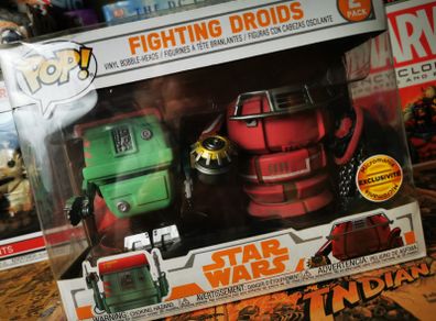 Fighting Droids 2 Pack Bubble Heads ! Funko POP Figures ! Micromania Exclusive ! Star Wars ! 2018 !