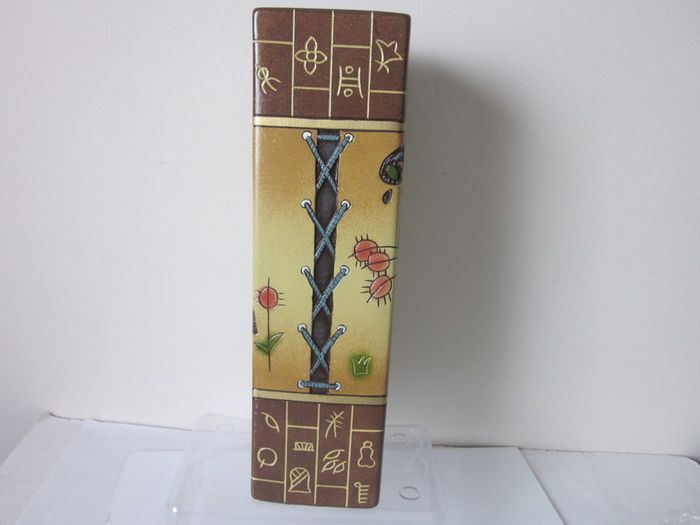 Chinese  Square Pottery Vase 11inches