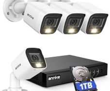 8CH 3K Lite Security CCTV Camera System, AI Human & Vehicle Detection, 5MP Lite DVR with 1TB Hard Drive and 4 x 1920TVL 2MP Home Security Cams, Dual-light with Color Night Vision, IP67