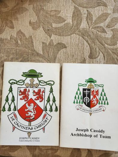 Archbishop Joseph Cassidy. 2 X Booklets. I X His Installation  And The Other His Ordination To The Episcopate. See Photos For Details.
