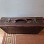 1leather suitcase and 1 faux leather suitcase. Image 7