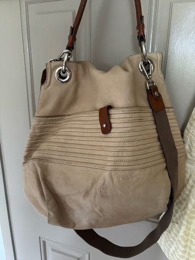 Genuine leather Orla Kiely shoulder bag with dust bag