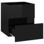 Sink Cabinet with Built-in Basin High Gloss Black Chipboard Image 7