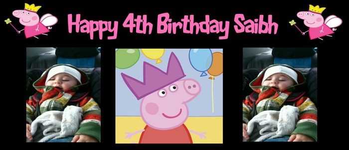 Peppa pig party Banner