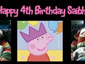 Peppa pig party Banner