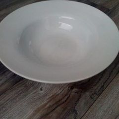 Large White Serving Ceramic Bowl.