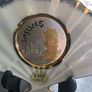 Chokin White Fan Shaped Dish Art of Chokin 24k Gold Edged Made in Japan Image 2