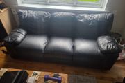 Free Italian Leather Sofa and 2 Armchairs