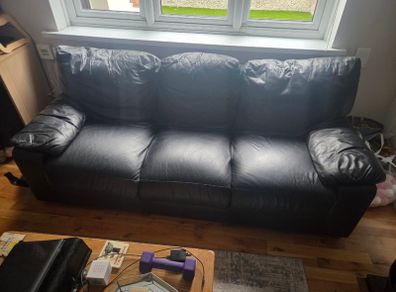 Free Italian leather sofa and 2 armchairs