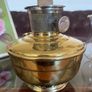 1930s40s Aladdin Model 12 Brass Table Mantle Oil Lamp with Fluted Glass Shade Image 10